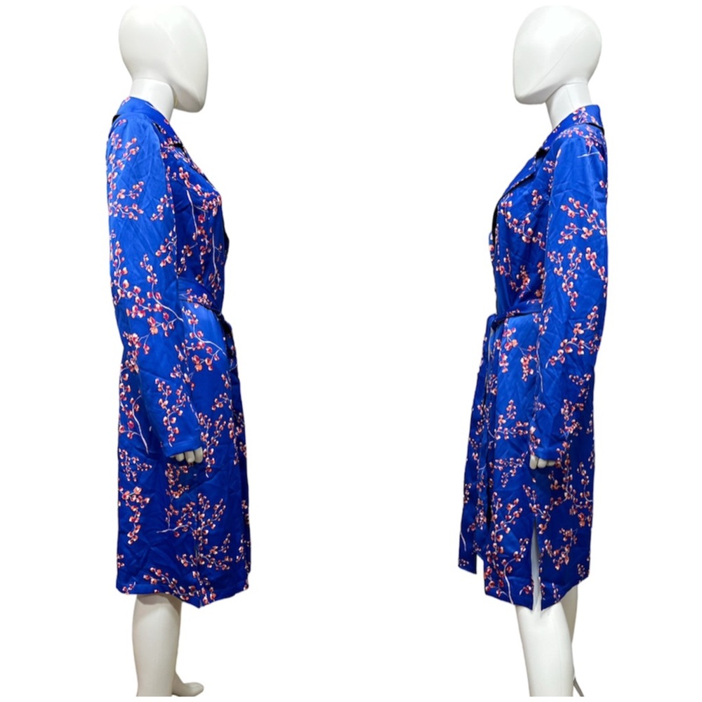 J Jason Wu Woven Printed Floral Trench Coat [AA106] - Picture 5 of 13